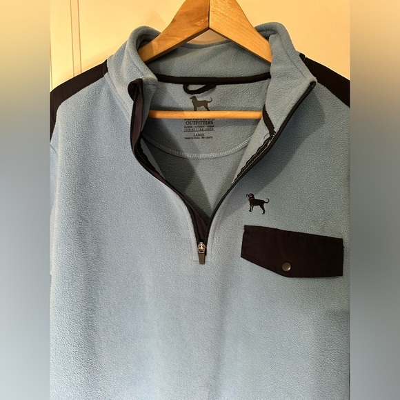 The Black Dog - Quarter zip - Fleece Pullover - Mens large light blue - Picture 5 of 10